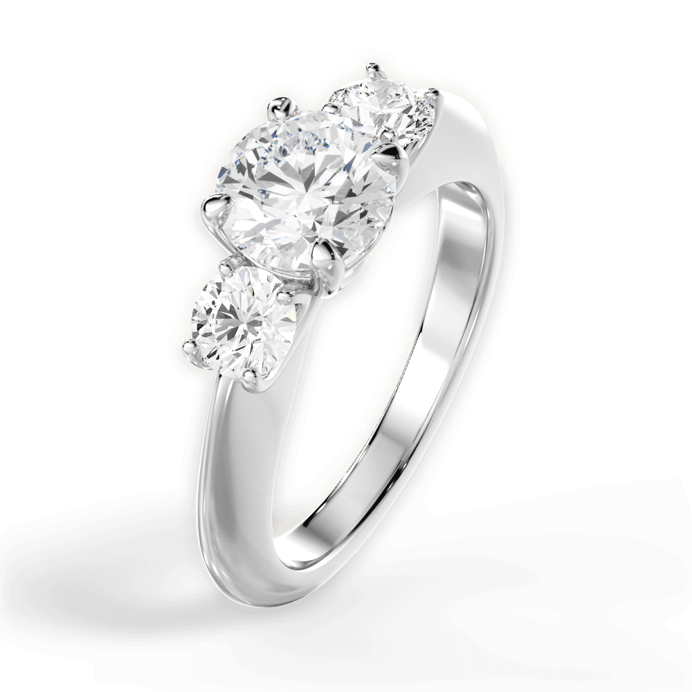 The Olivia Three - Stone - Lotus Diamond