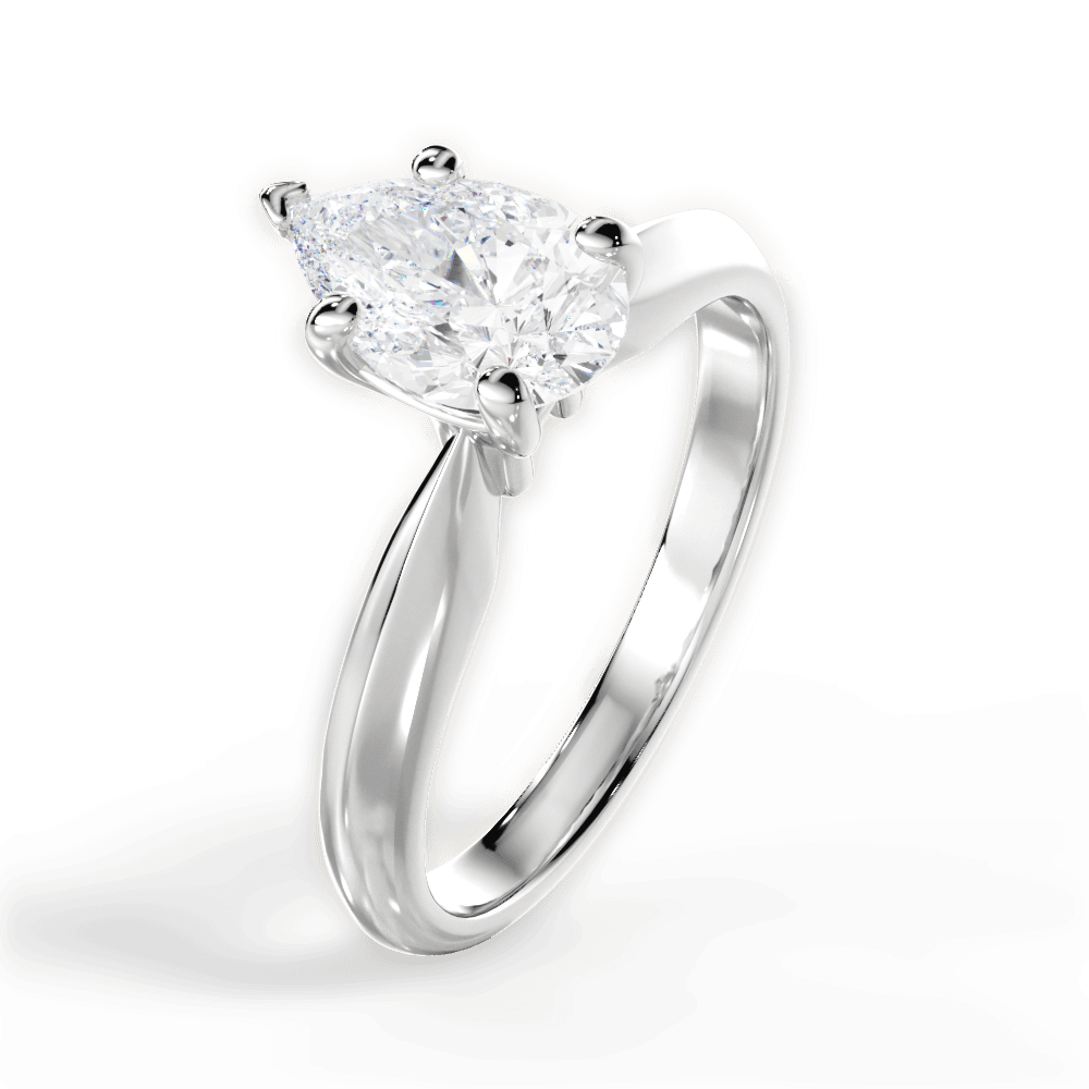 The Ottilie Solitaire - Lotus Diamond