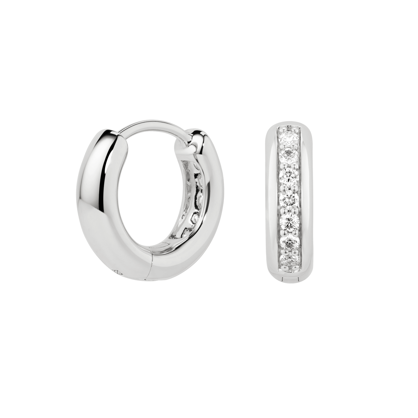 The Passage Hoop Earrings - Lotus Diamond