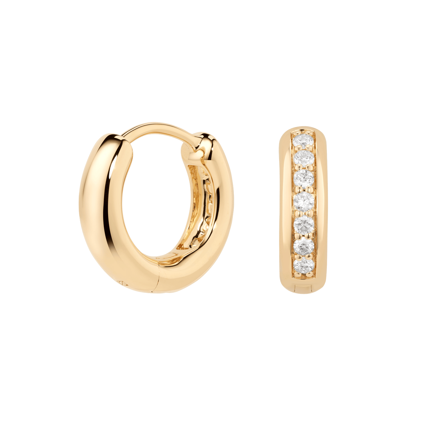 The Passage Hoop Earrings - Lotus Diamond