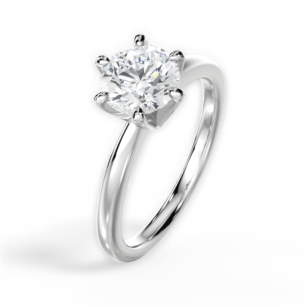 The Quinn Solitaire Engagement Ring Lotus Diamond