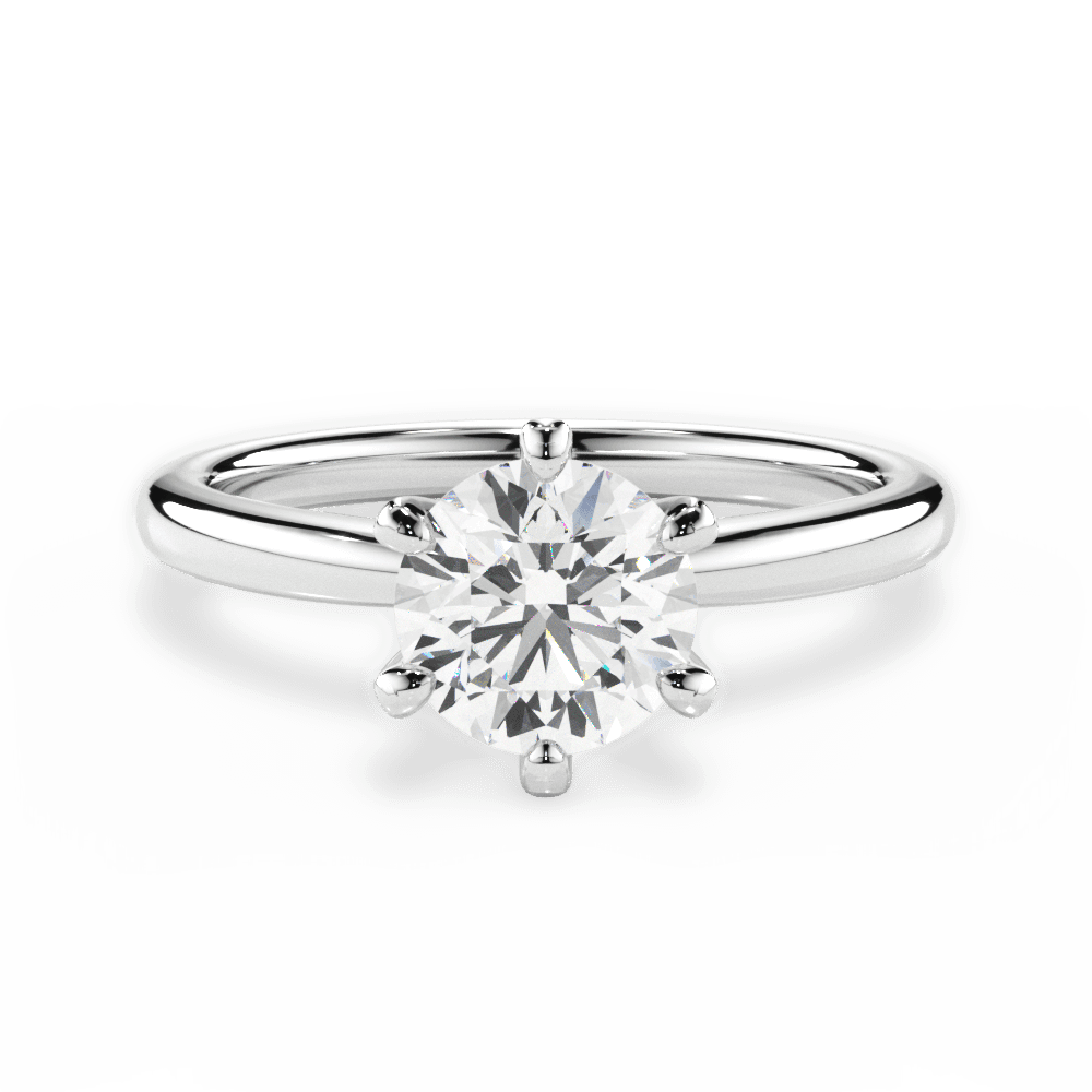 The Quinn Solitaire Engagement Ring Lotus Diamond