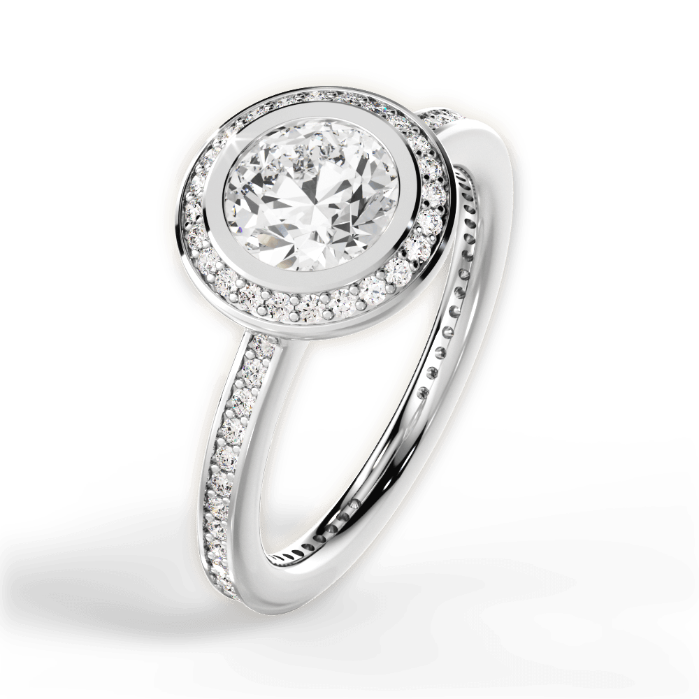 The Ritani Endless Love Halo Lotus Diamond