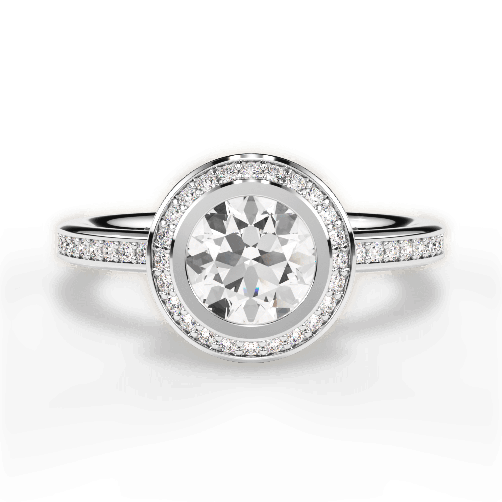 The Ritani Endless Love Halo Lotus Diamond