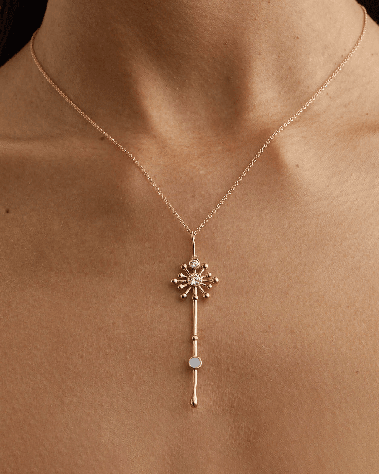 The Roseate x Lightbox Light Wand Pendant - Lotus Diamond