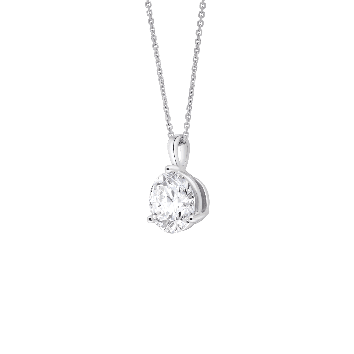 The Round Brilliant Solitaire Bale Pendant - Lotus Diamond