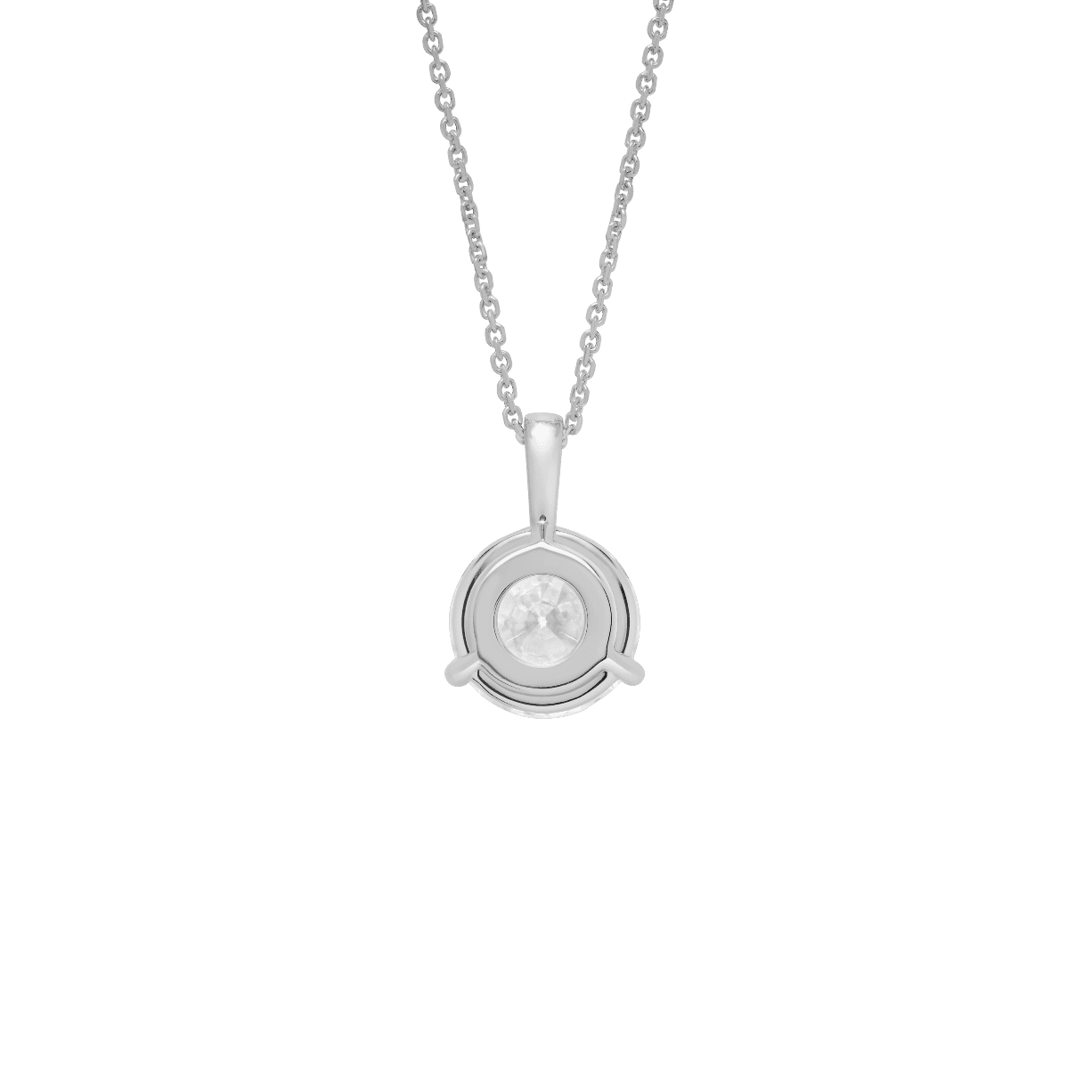 The Round Brilliant Solitaire Bale Pendant - Lotus Diamond