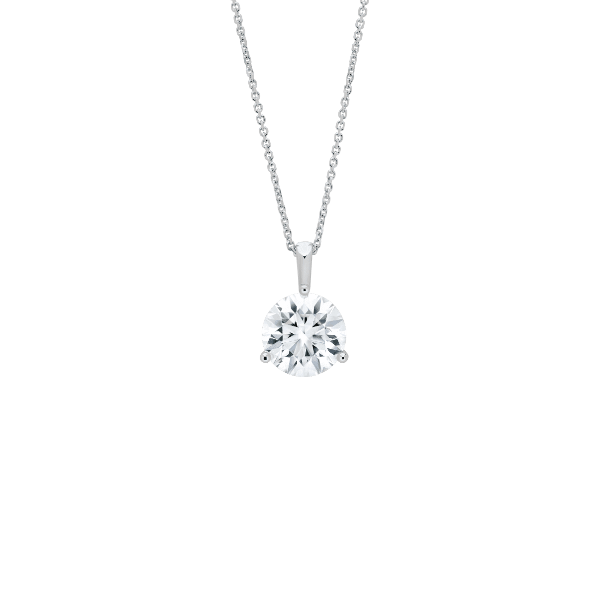 The Round Brilliant Solitaire Bale Pendant - Lotus Diamond