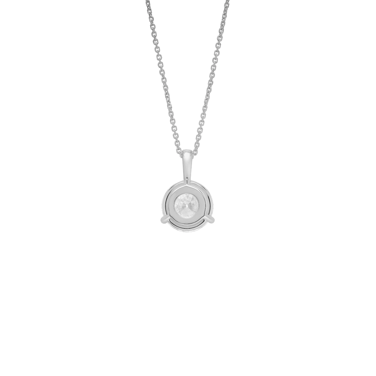 The Round Brilliant Solitaire Bale Pendant - Lotus Diamond