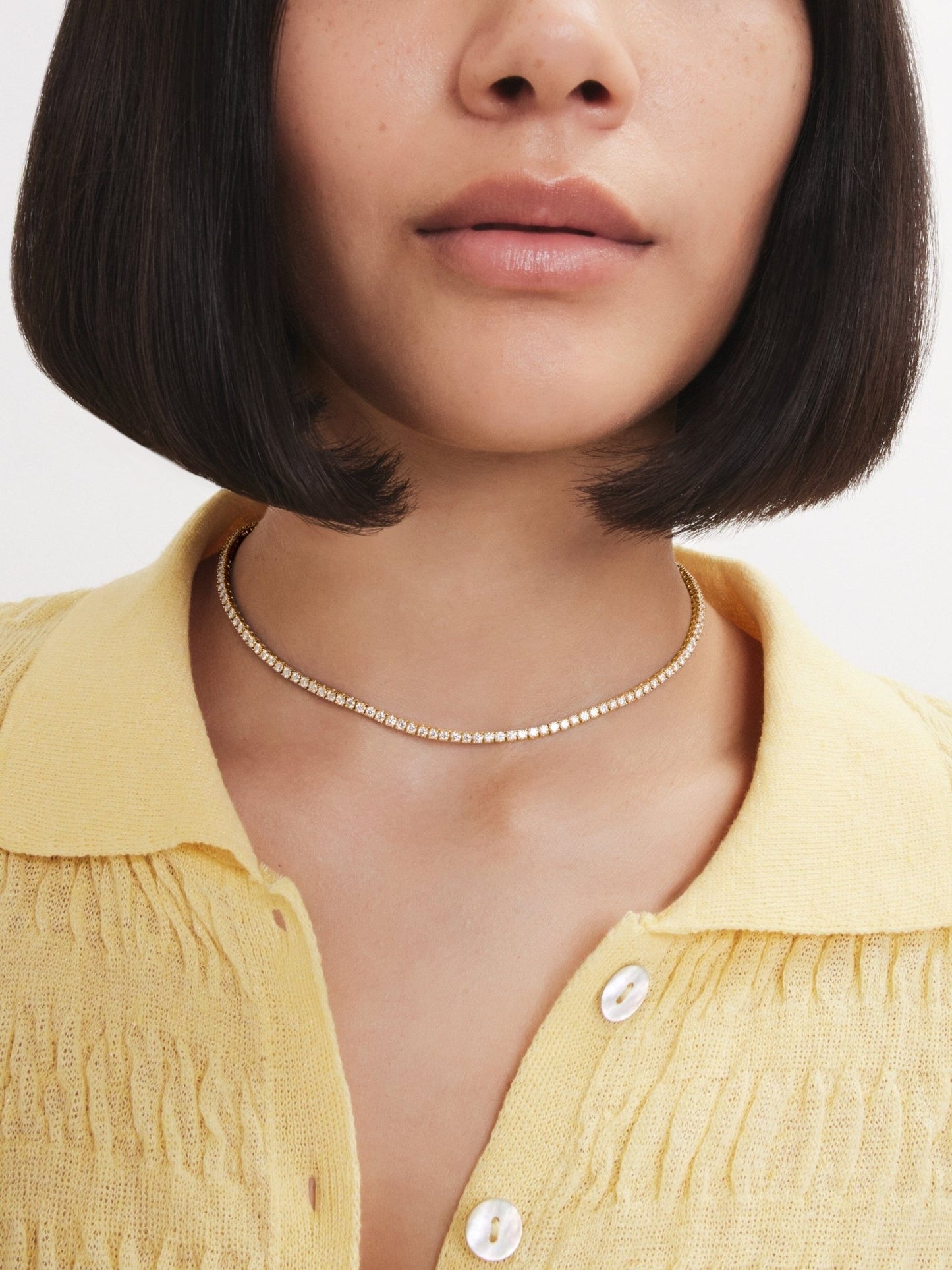 The Tennis Necklace, Mini - Lotus Diamond