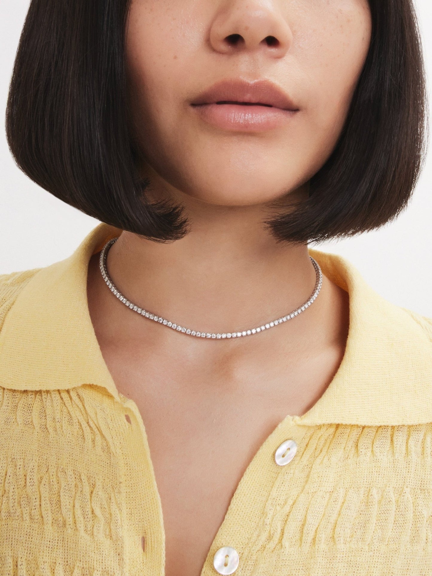 The Tennis Necklace, Mini - Lotus Diamond