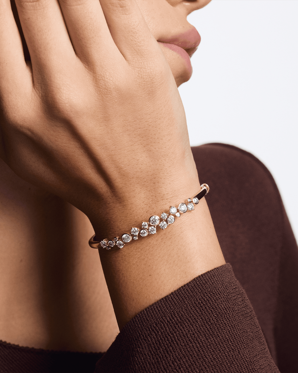 The Waterfront Bangle - Lotus Diamond