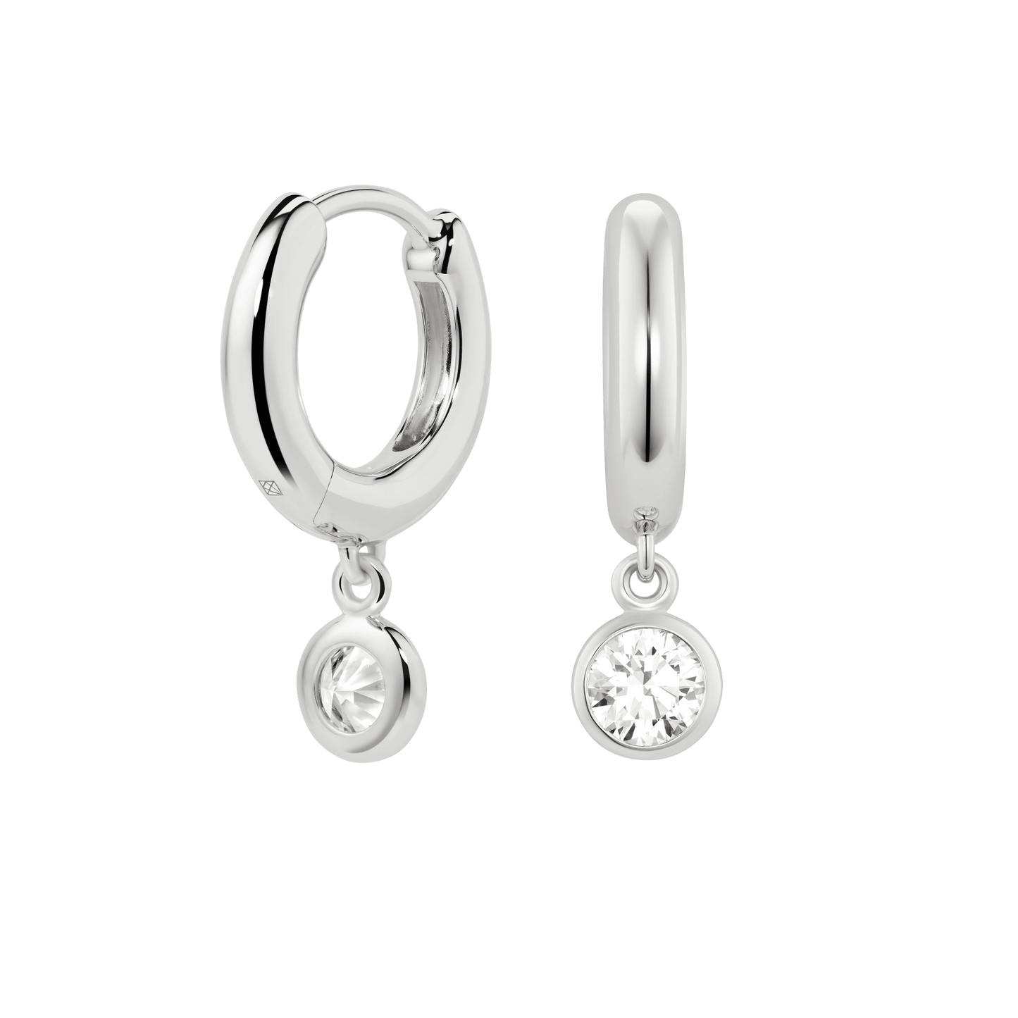 The Wistful Hoop Earrings - Lotus Diamond