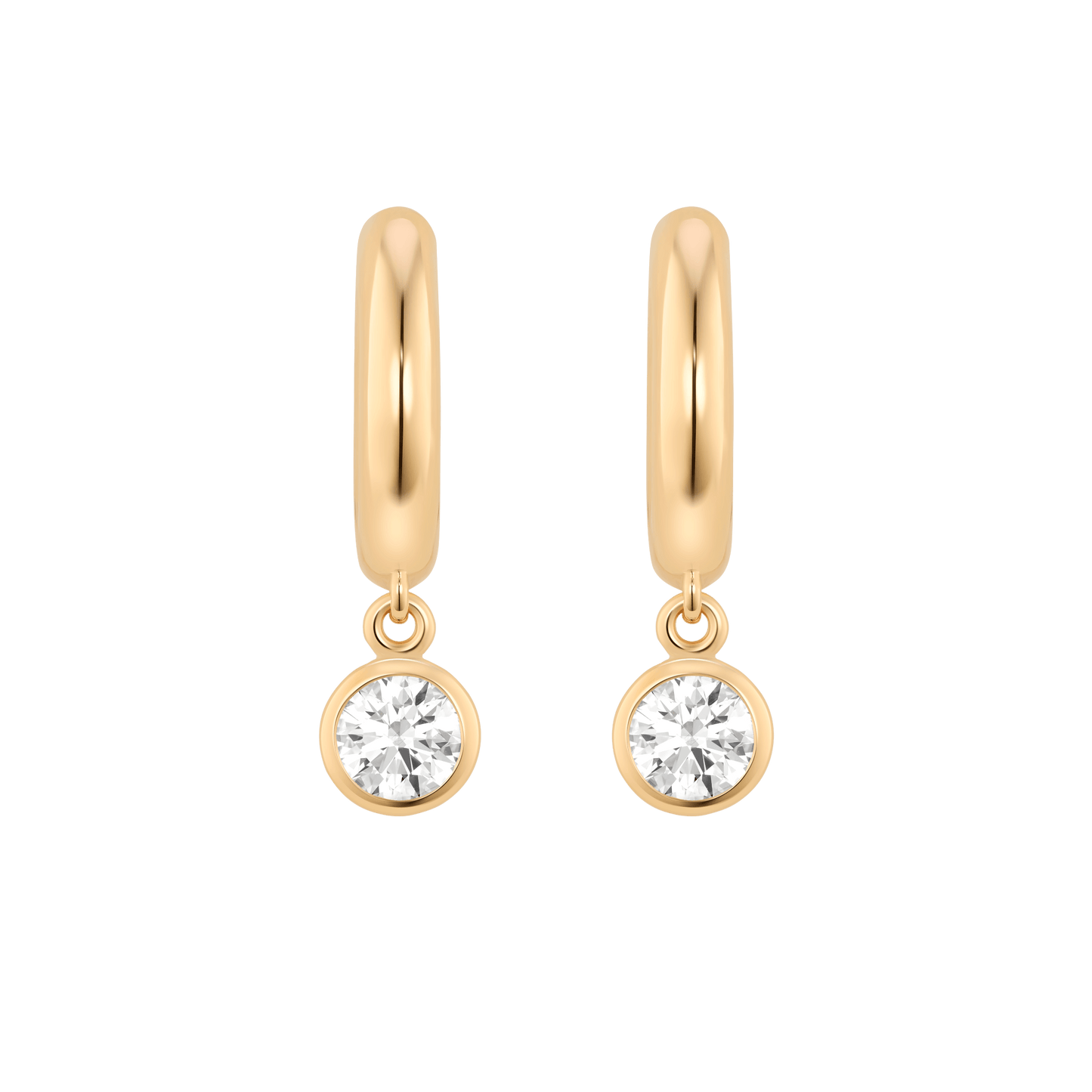 The Wistful Hoop Earrings - Lotus Diamond