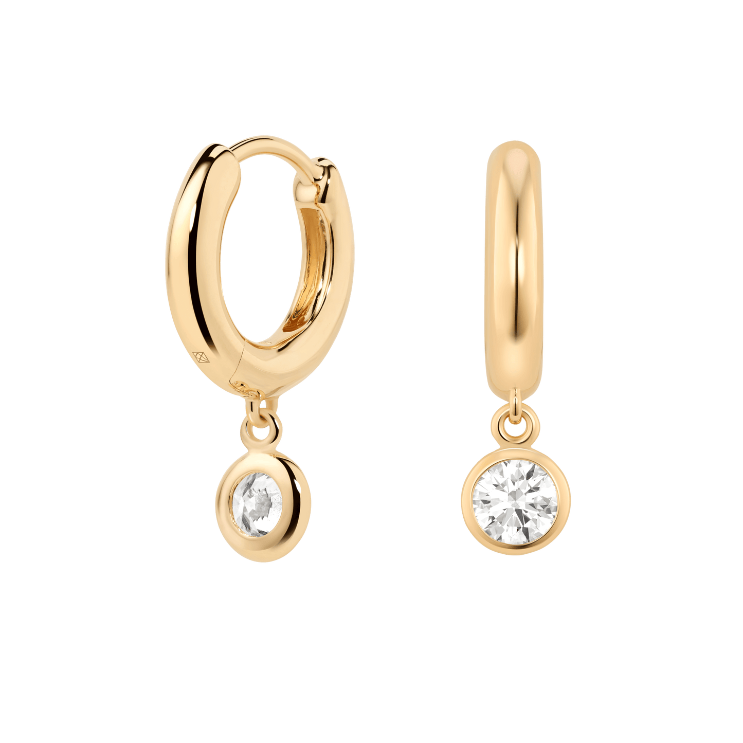The Wistful Hoop Earrings - Lotus Diamond