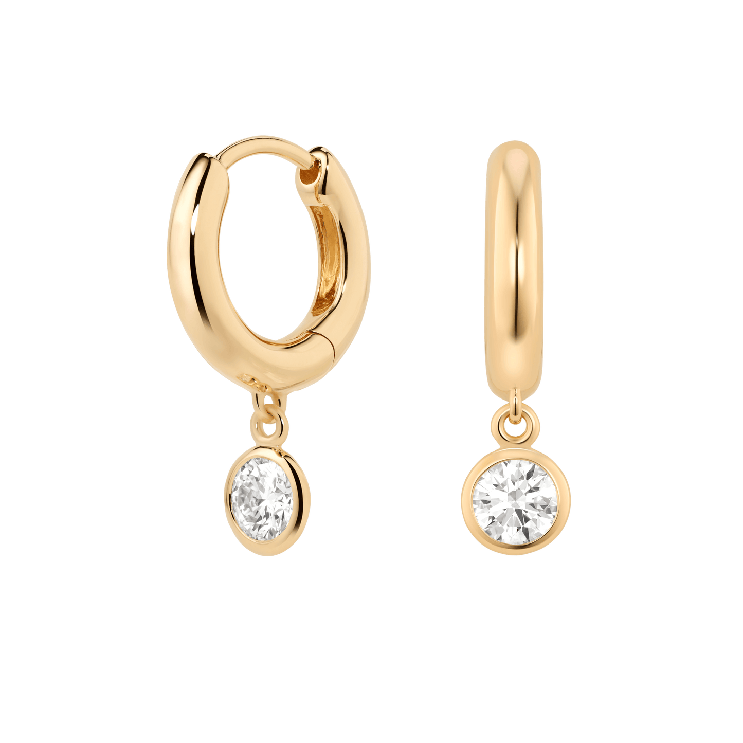 The Wistful Hoop Earrings - Lotus Diamond