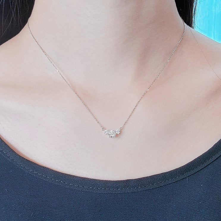 Three - stone diamond Pendant - Lotus Diamond