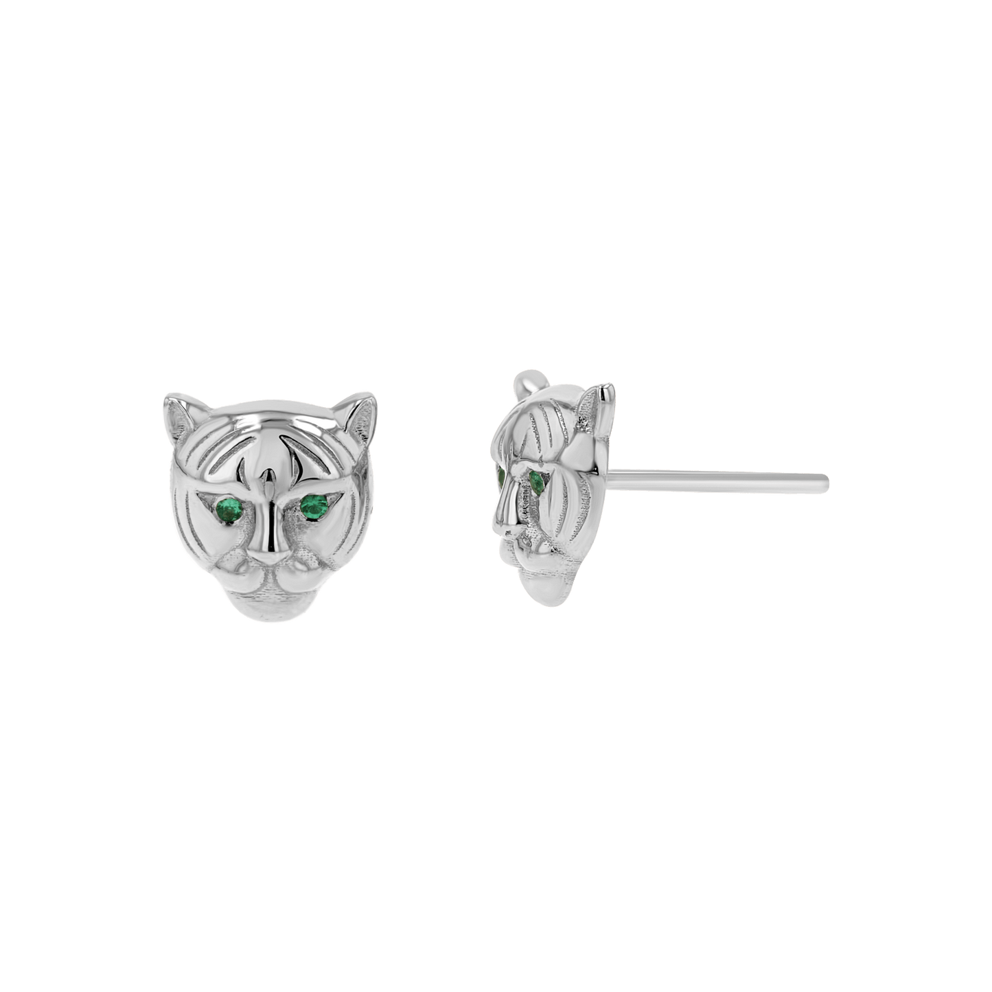 Tiger Stud Earrings - Lotus Diamond