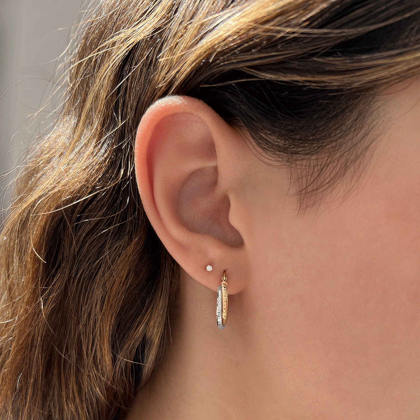 Tiny Diamond Studs - Lotus Diamond