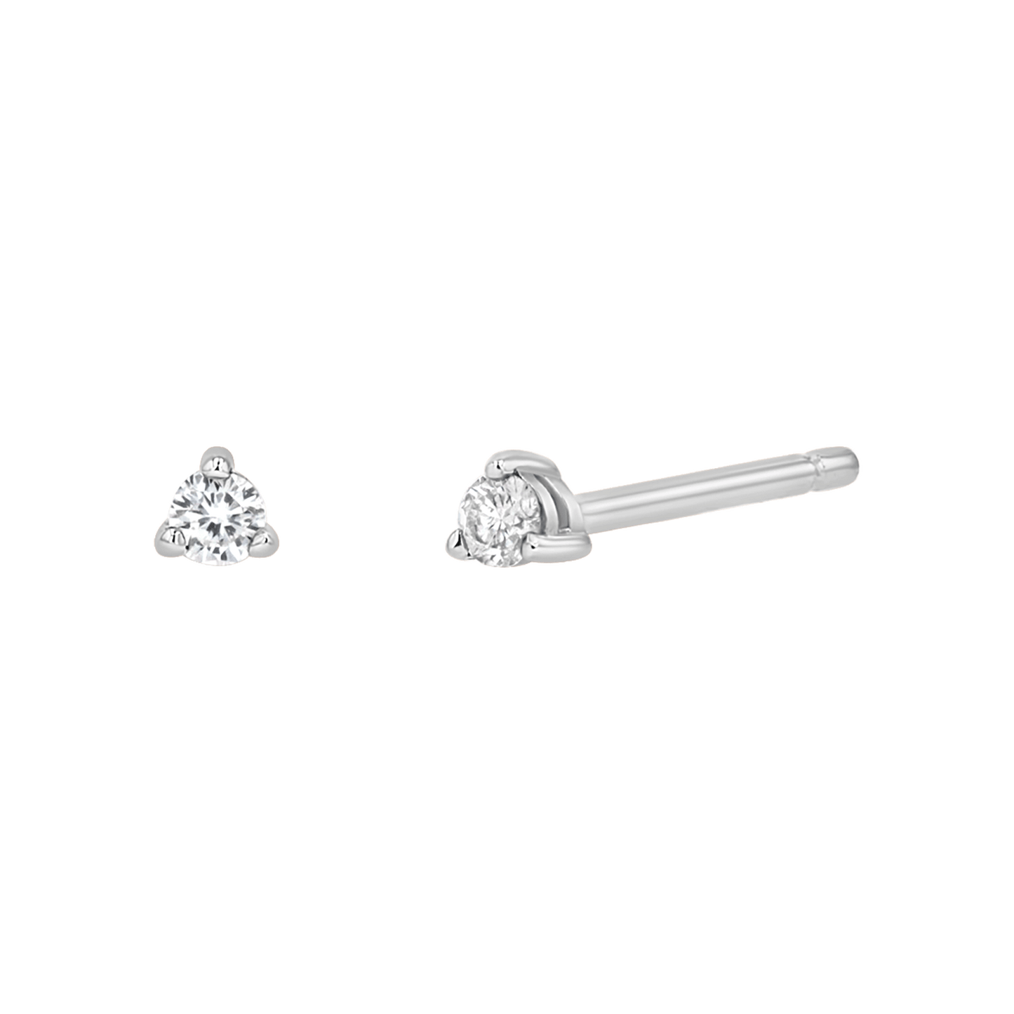 Tiny Diamond Studs - Lotus Diamond