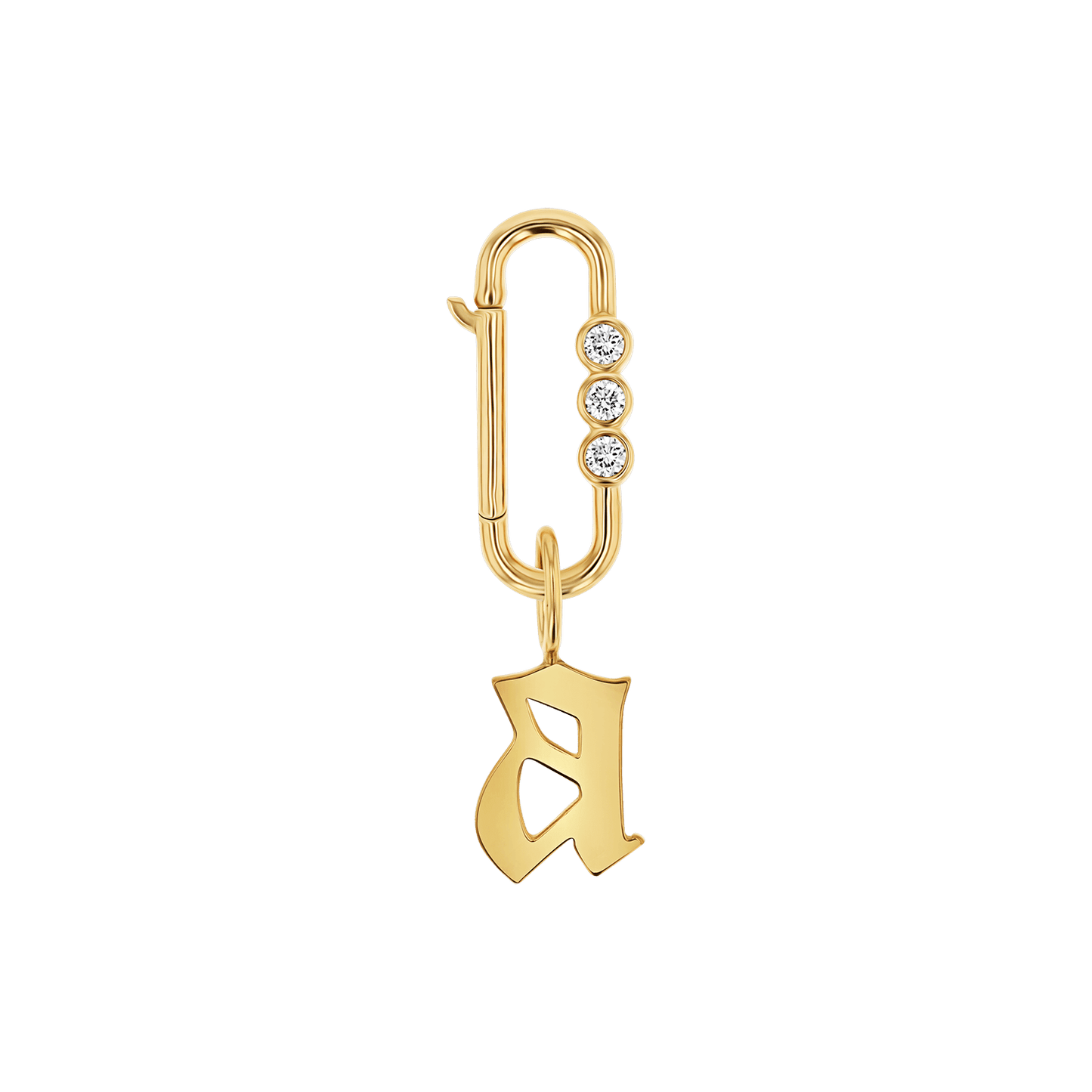 Tri - Bezel Diamond Paper Clip Connector - Lotus Diamond
