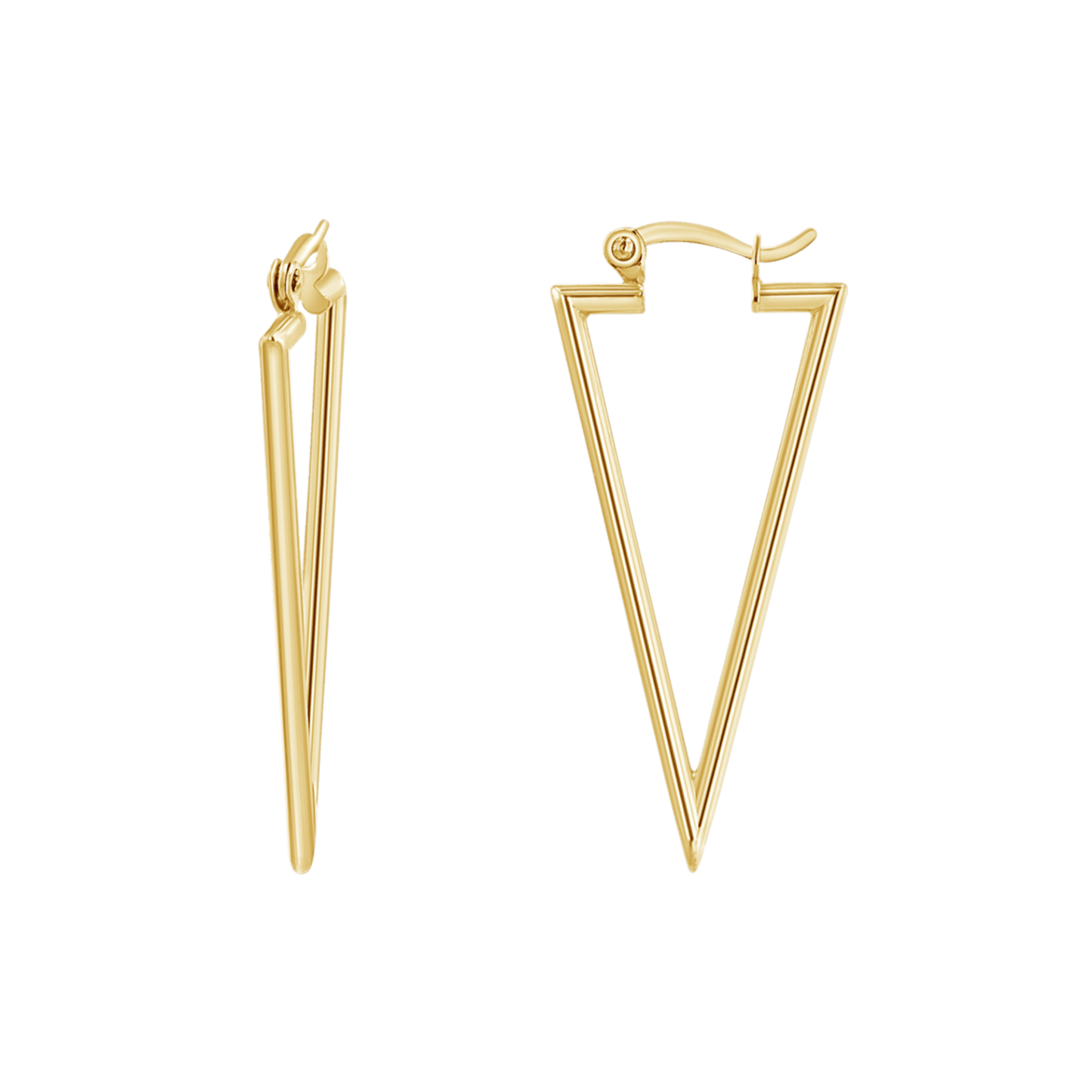 Triangle Hoop Earrings - Lotus Diamond
