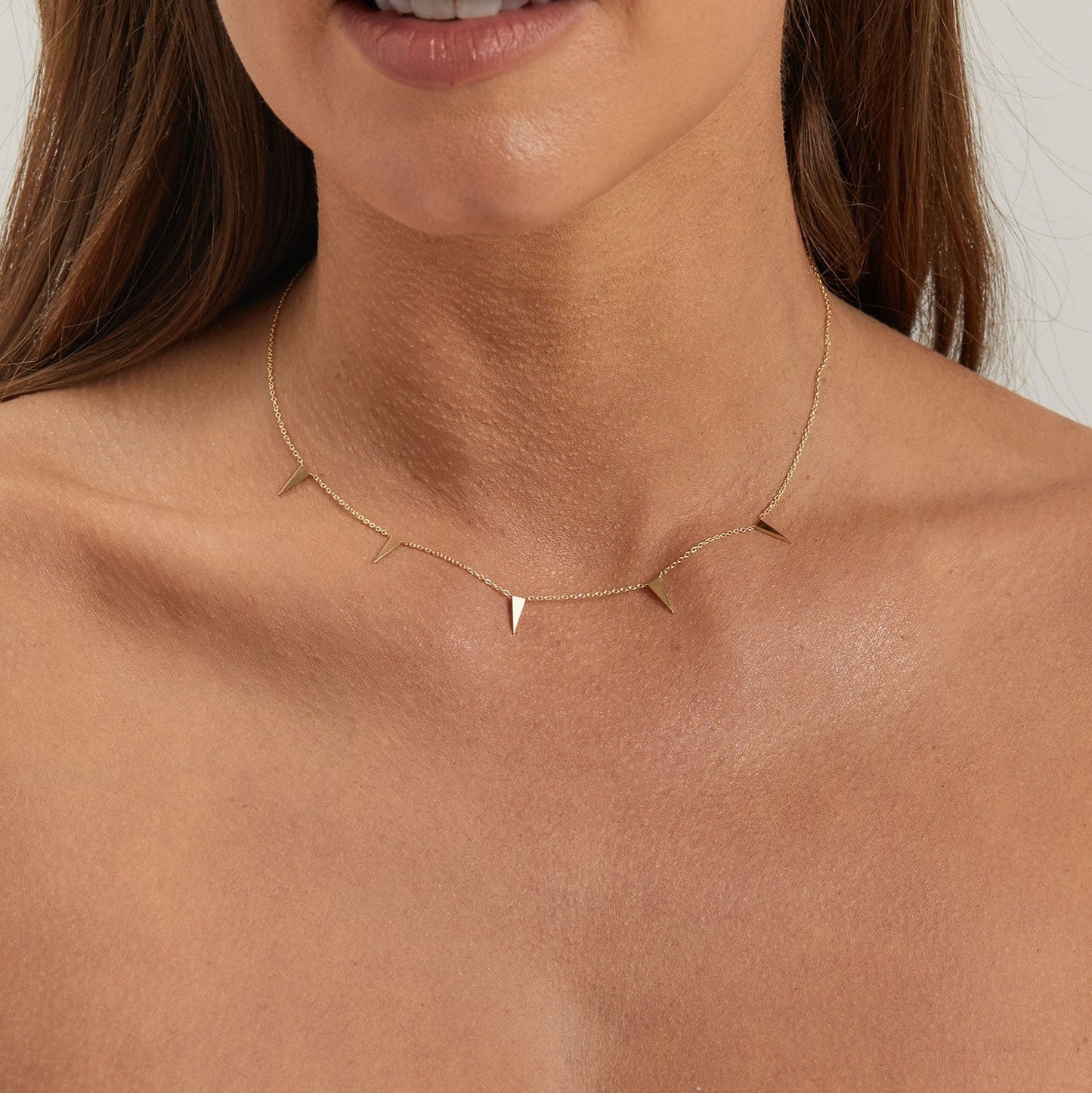 Triangle Spike Necklace - Lotus Diamond
