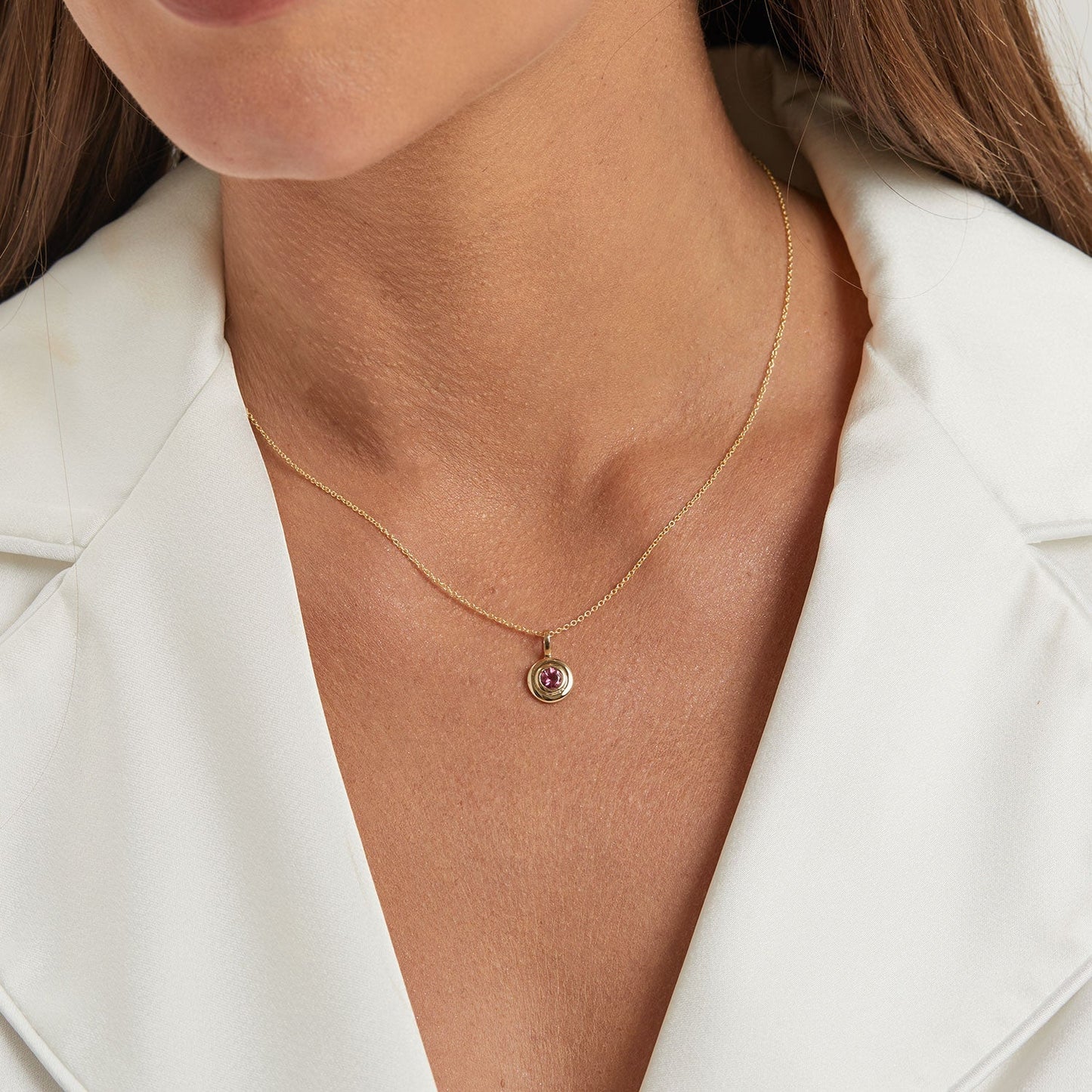 Trinatier Birthstone Pendant Charm - Lotus Diamond