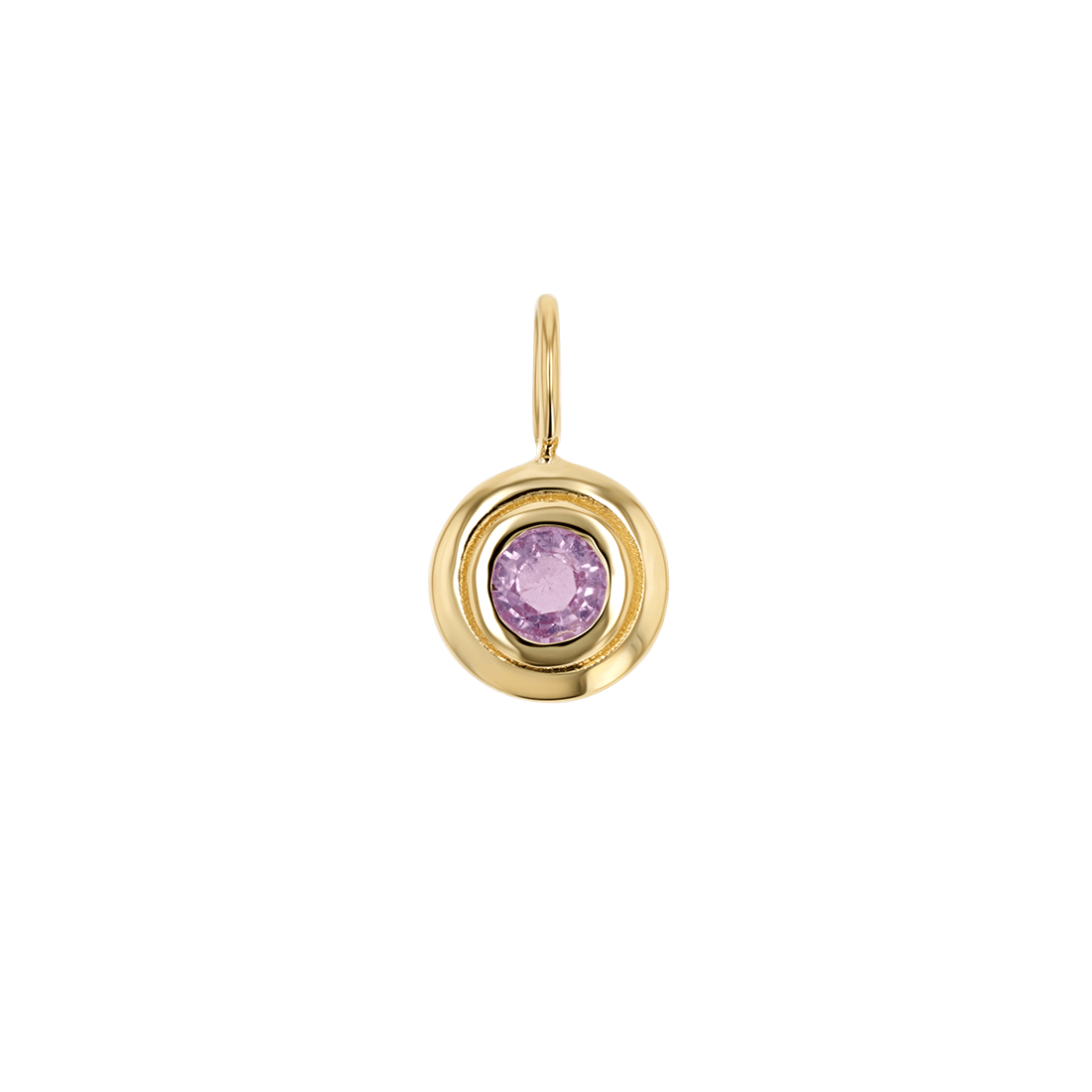 Trinatier Birthstone Pendant Charm - Lotus Diamond
