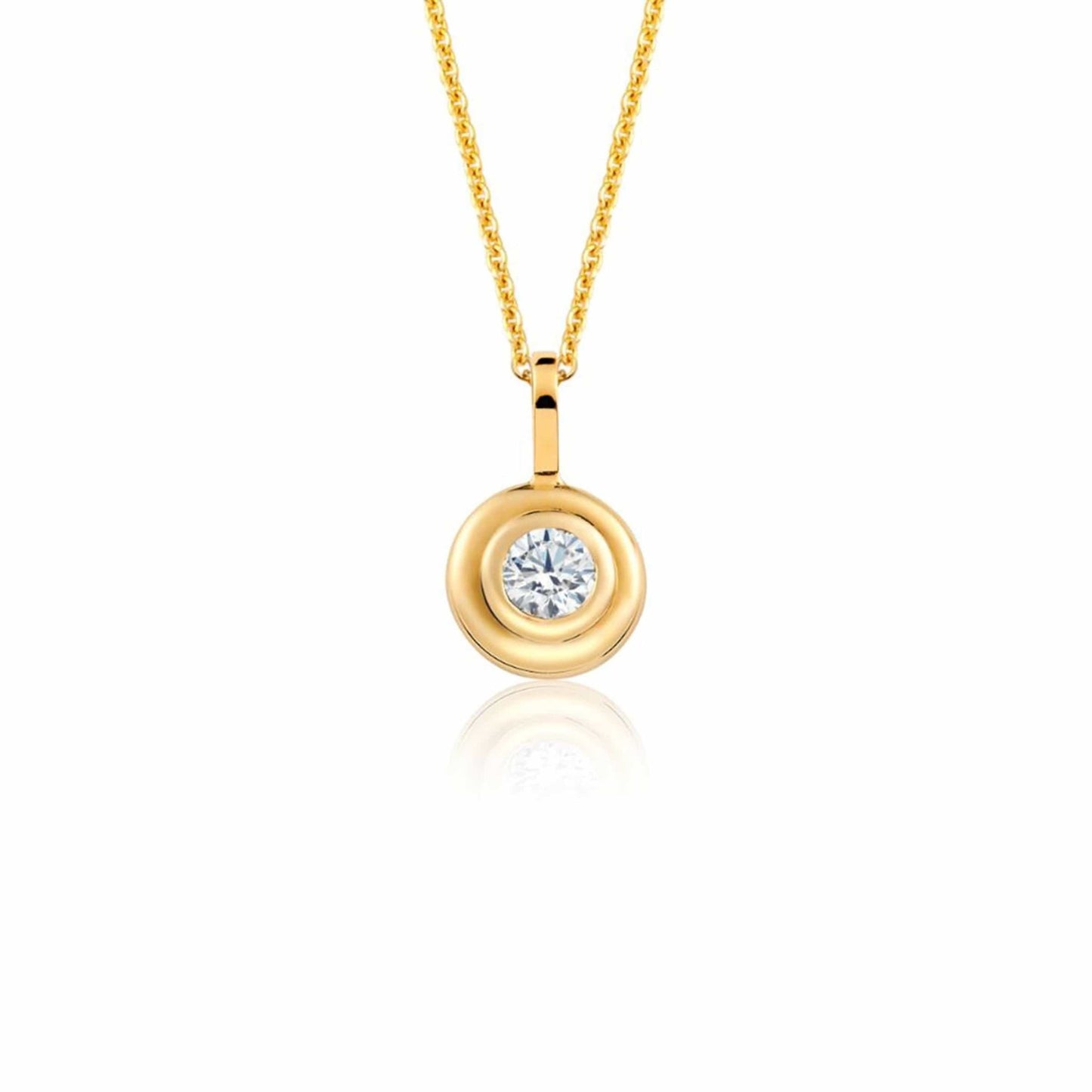 Trinatier Grand Bezel Pendant Necklace - Lotus Diamond