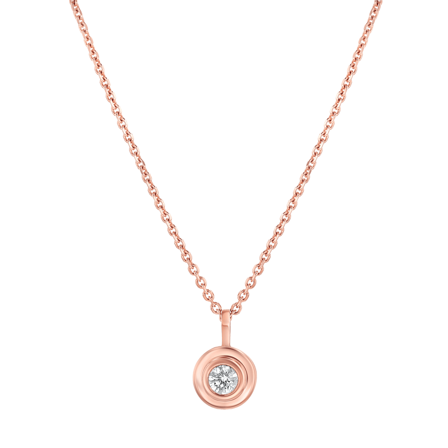Trinatier Grand Bezel Pendant Necklace - Lotus Diamond