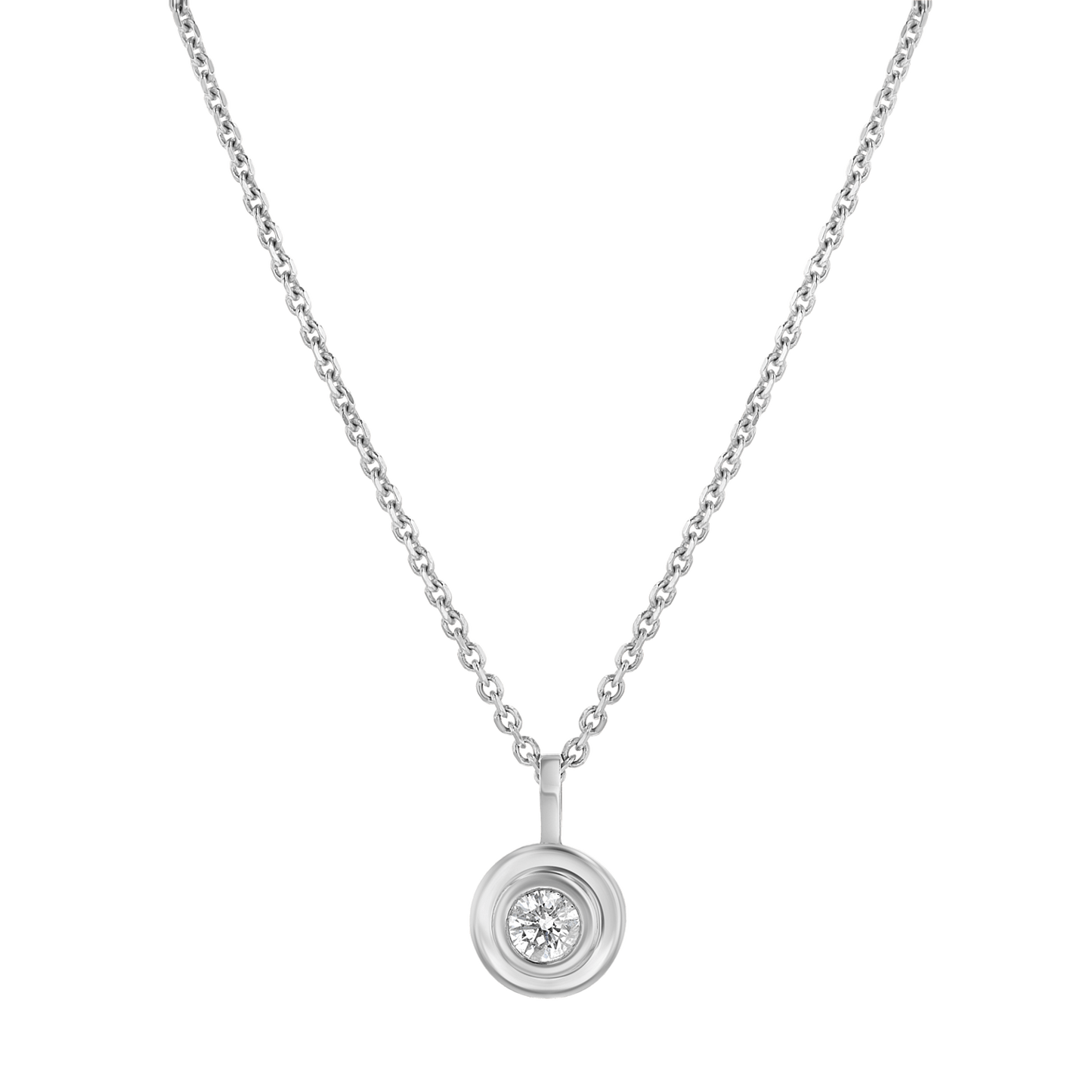 Trinatier Grand Bezel Pendant Necklace - Lotus Diamond