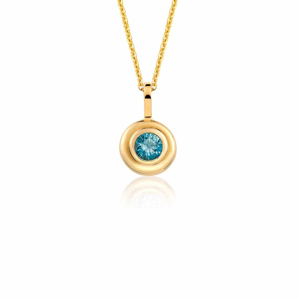 Trinatier Grand Bezel Pendant Necklace - Lotus Diamond