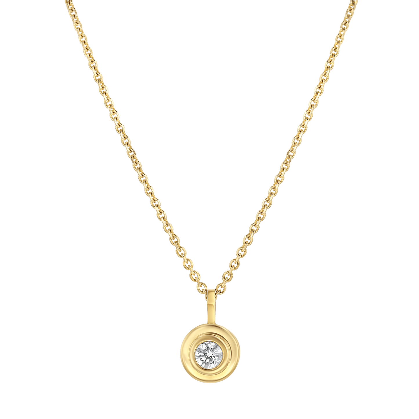 Trinatier Grand Bezel Pendant Necklace - Lotus Diamond