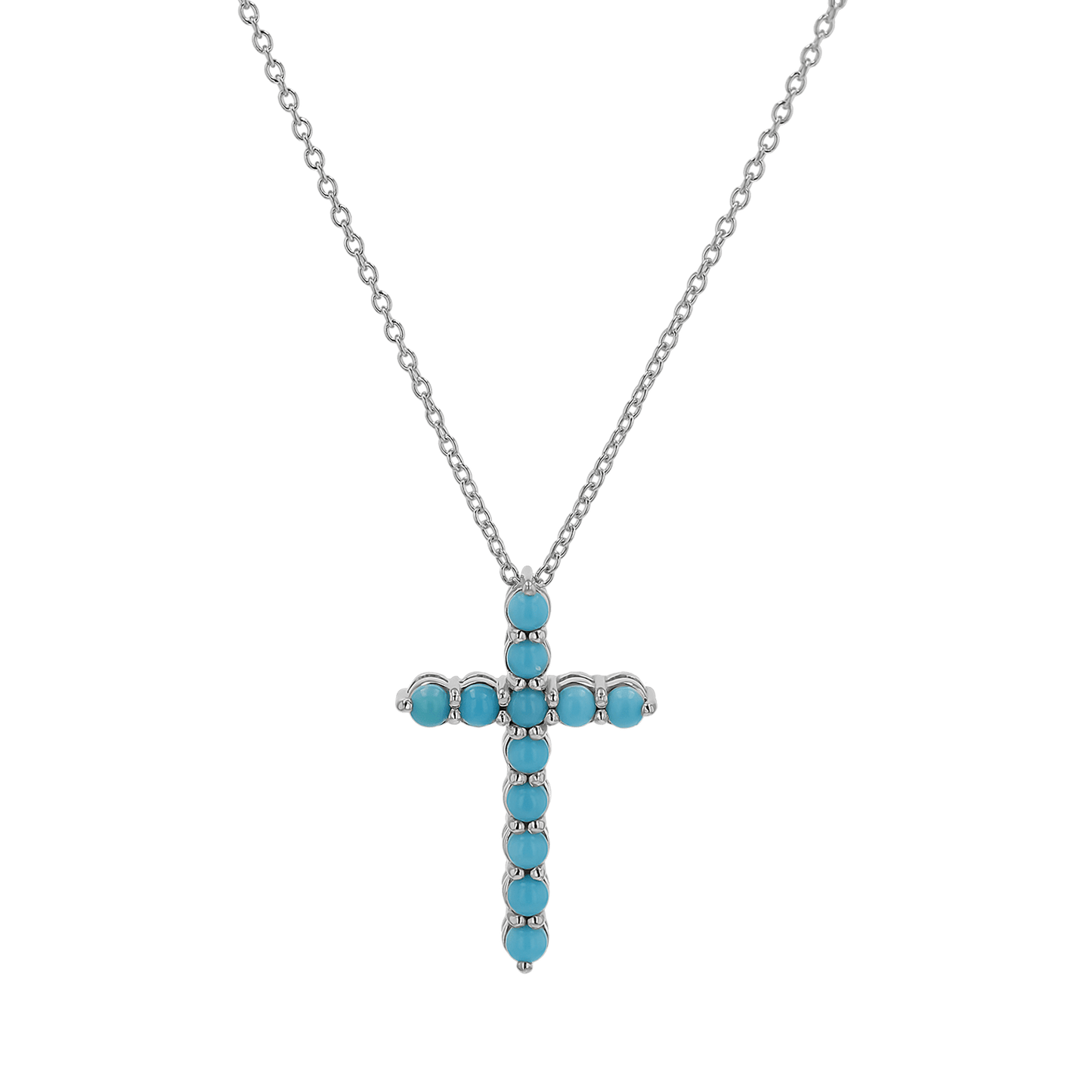 Turquoise Cross Necklace - Lotus Diamond