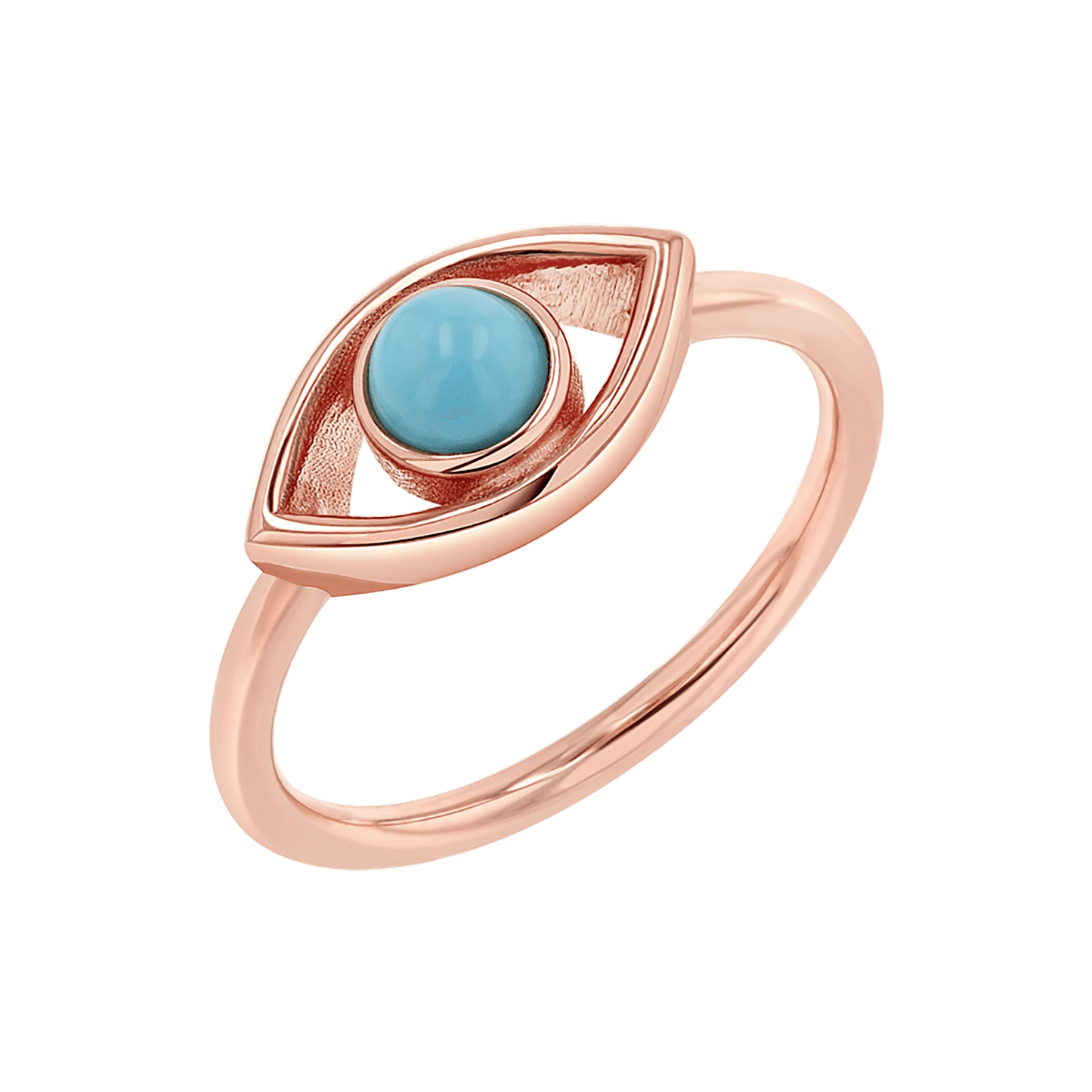 Turquoise Evil Eye Ring - Lotus Diamond