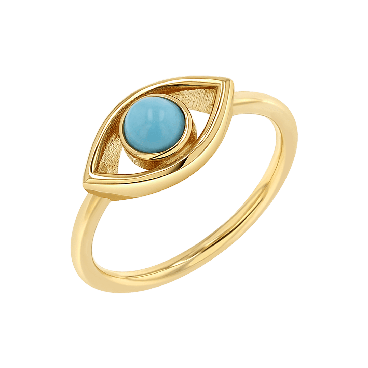 Turquoise Evil Eye Ring - Lotus Diamond