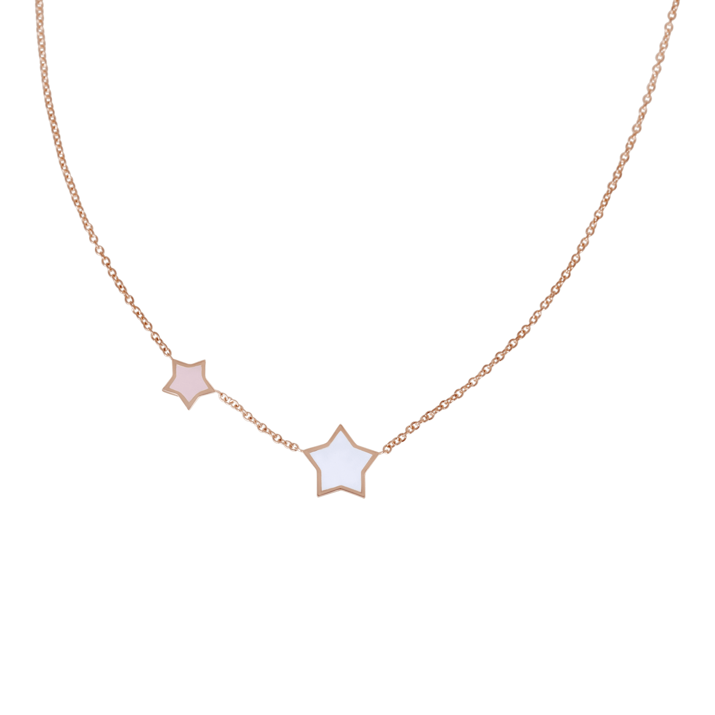 Twinkle Star Enamel Necklace - Lotus Diamond