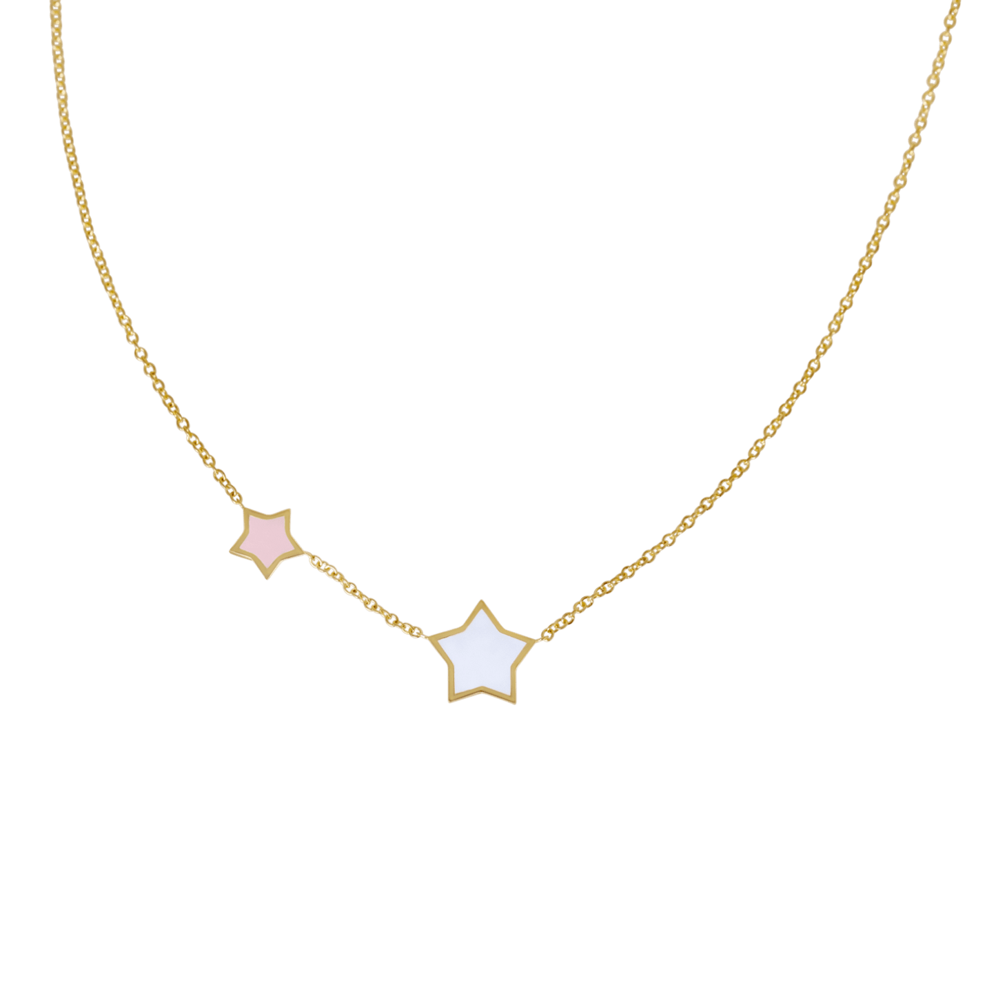 Twinkle Star Enamel Necklace - Lotus Diamond
