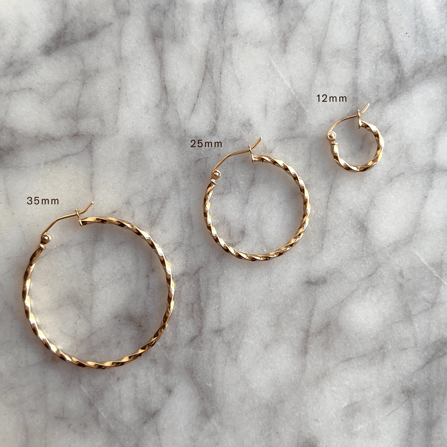 Twist Hoop Earrings - Lotus Diamond