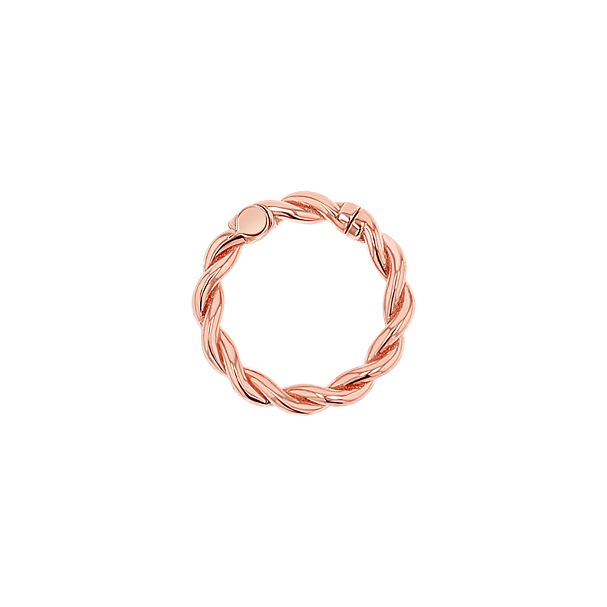 Twist Round Charm Connector Clasp - Lotus Diamond