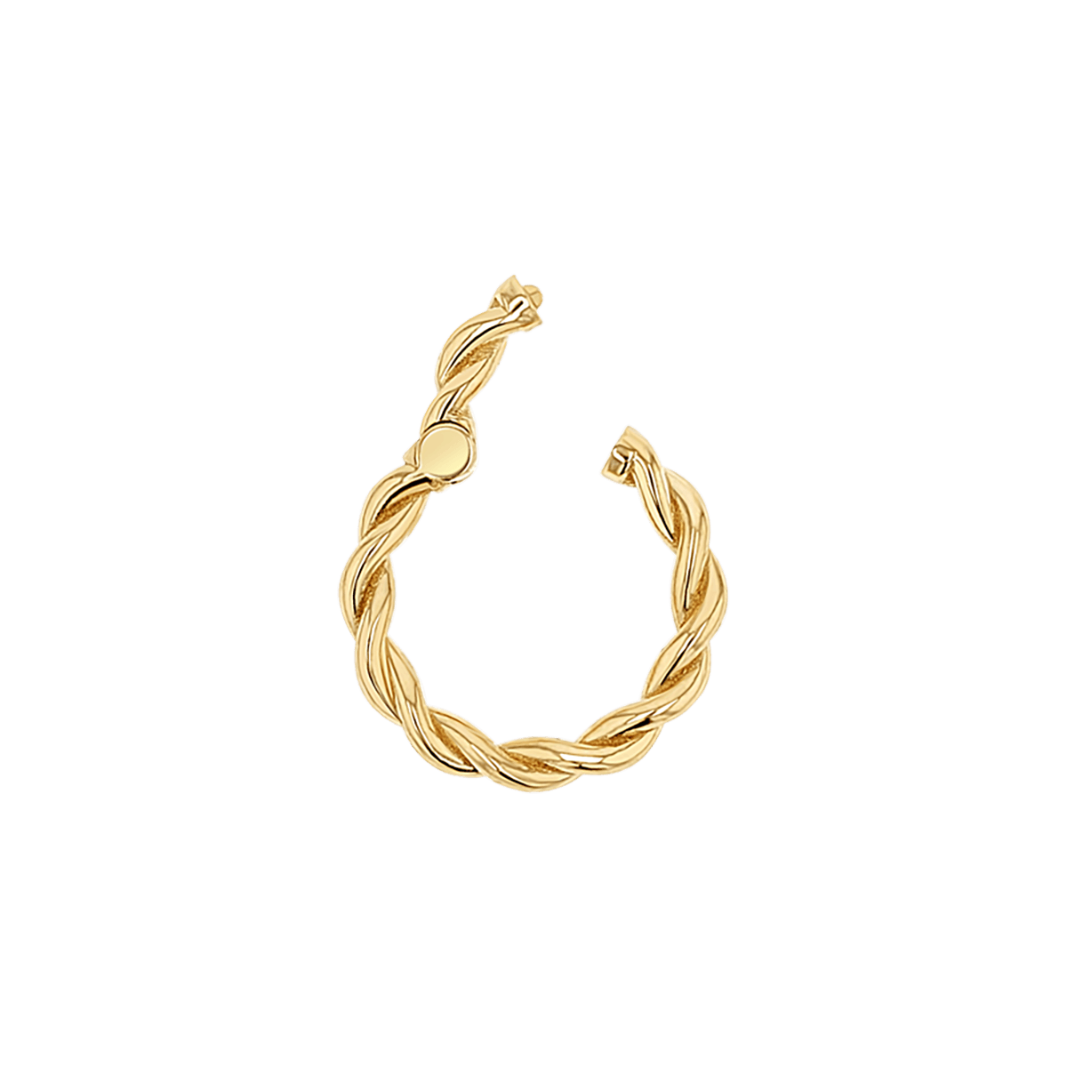 Twist Round Charm Connector Clasp - Lotus Diamond