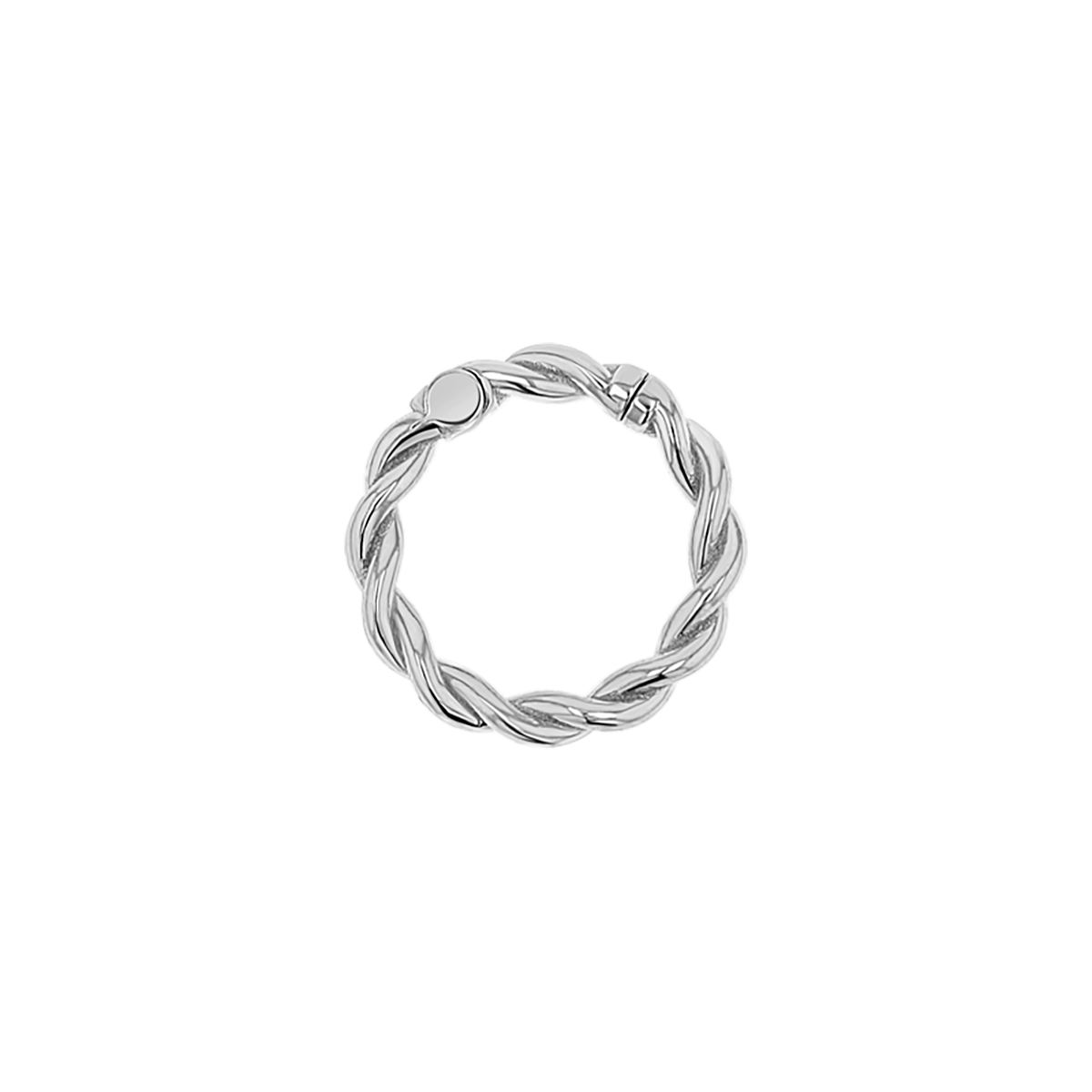 Twist Round Charm Connector Clasp - Lotus Diamond