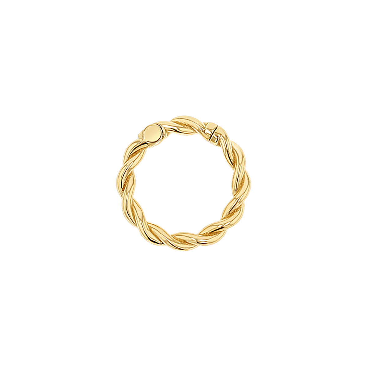 Twist Round Charm Connector Clasp - Lotus Diamond