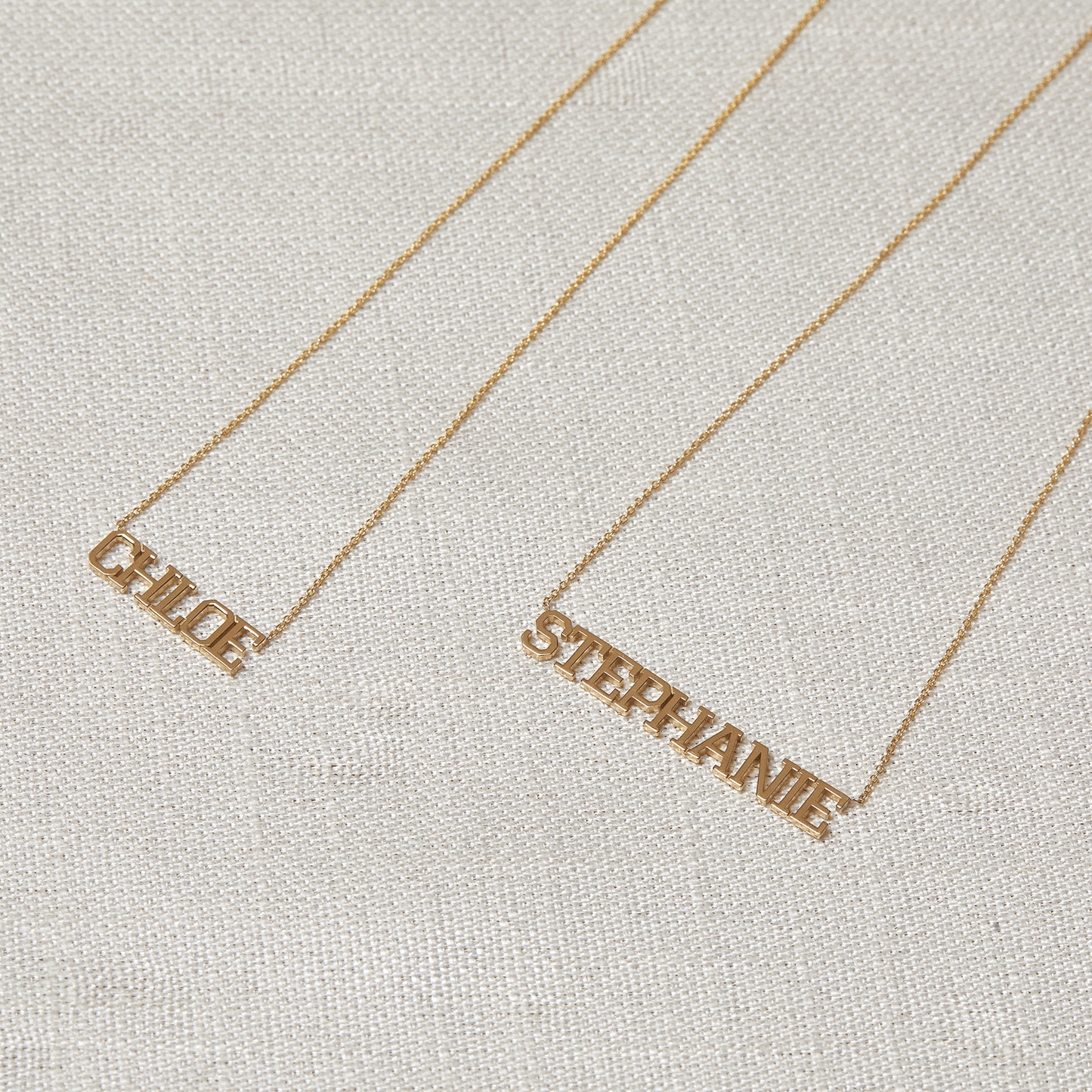 Varsity Name Necklace - Lotus Diamond