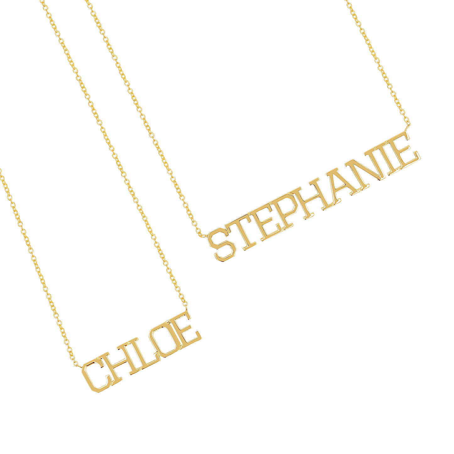 Varsity Name Necklace - Lotus Diamond