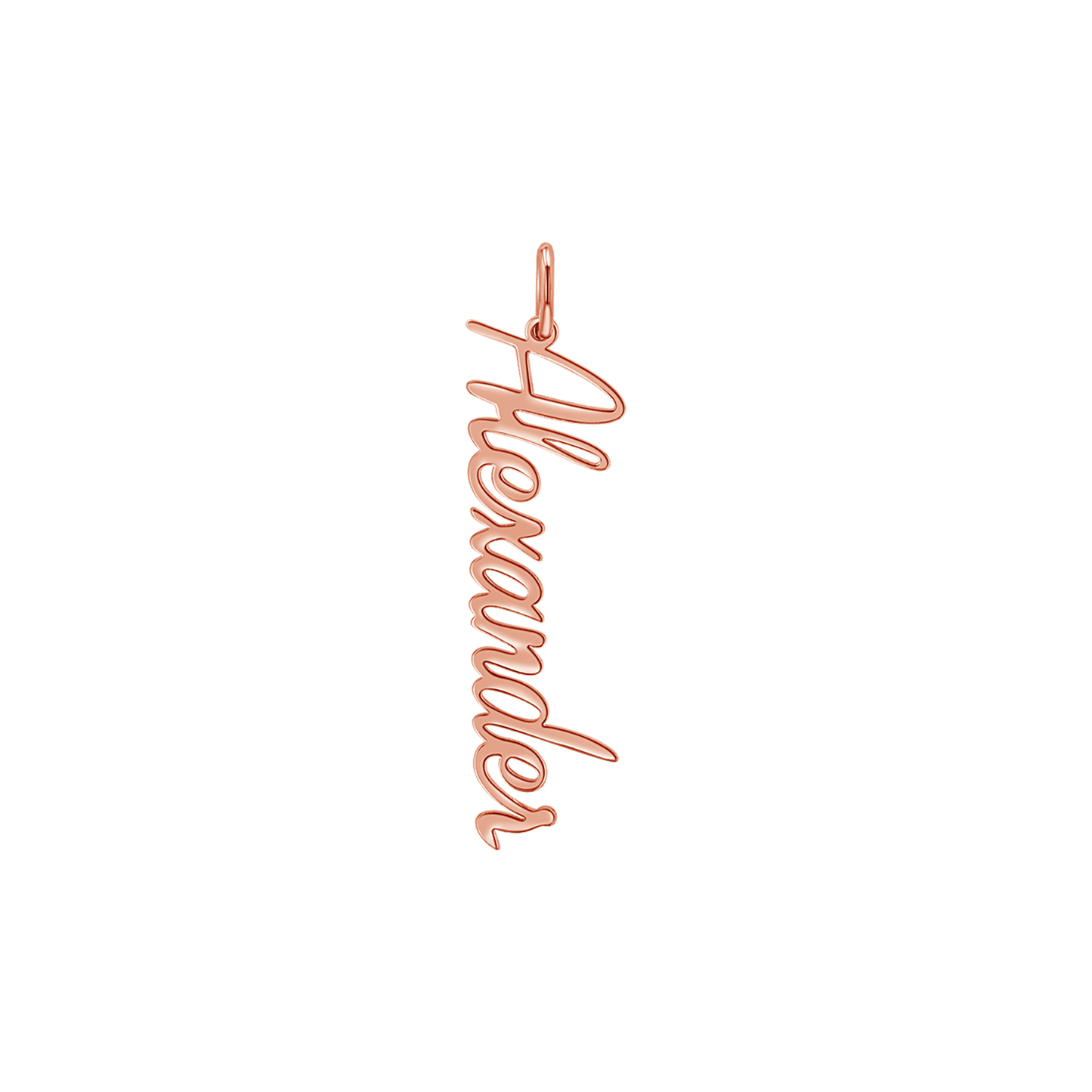 Vertical Script Name Charm - Lotus Diamond