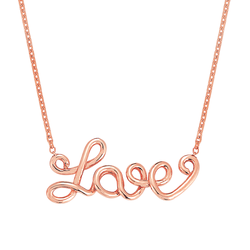 Wire Word Necklace - Lotus Diamond