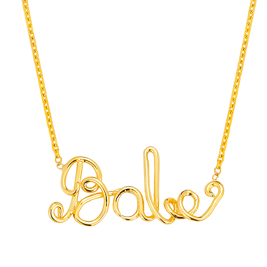 Wire Word Necklace - Lotus Diamond