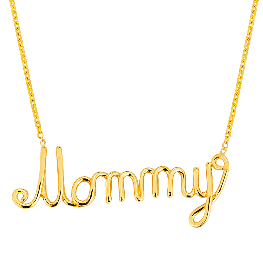 Wire Word Necklace - Lotus Diamond
